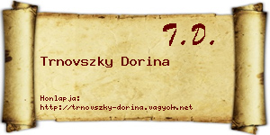 Trnovszky Dorina névjegykártya
