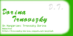 dorina trnovszky business card